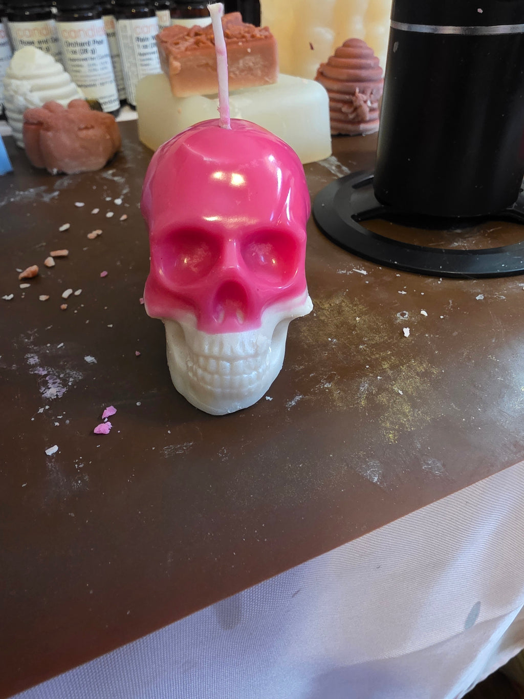 Medium Skeleton Candle. (8772261806277)