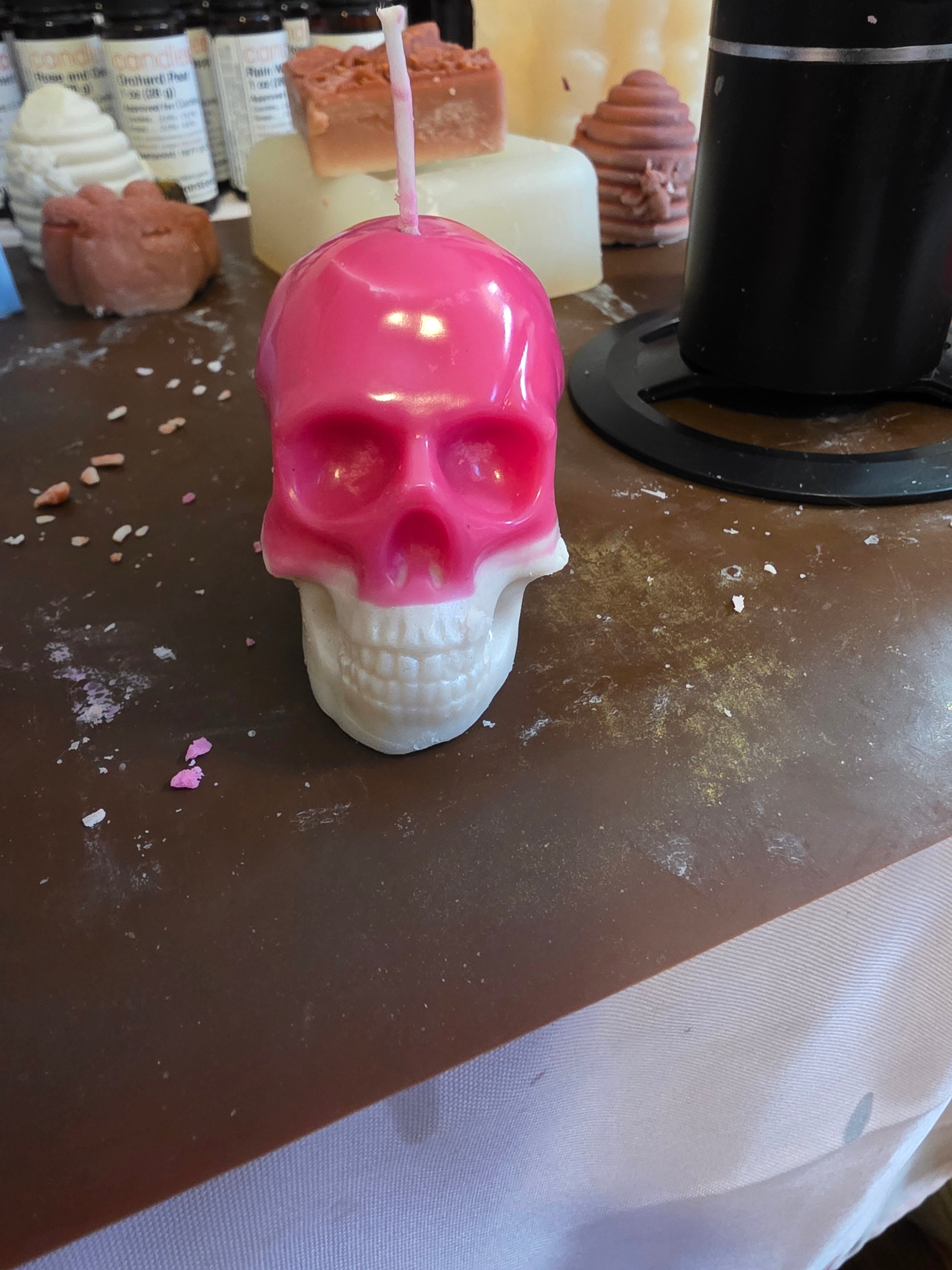 Medium Skeleton Candle. (8772261806277)