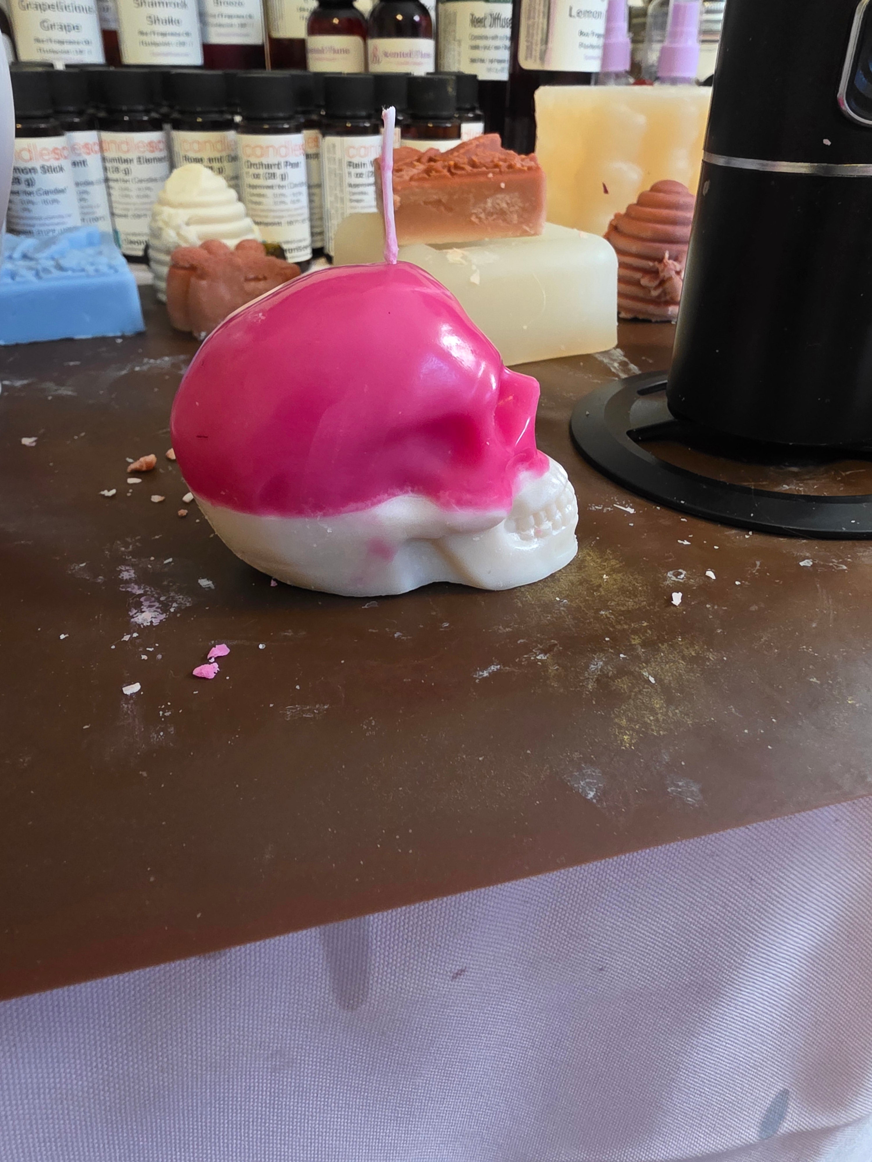 Medium Skeleton Candle. (8772261806277)